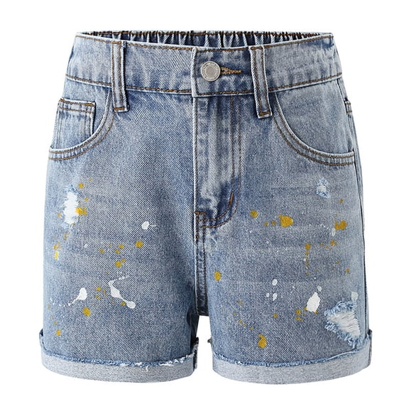 XIYNBAOK Pink Biker Shorts Low Rise Shorts Girls Shorts Size 14-16 Clothes for Teens Girls Preppy Clothes Kids Gymnastics Clothes Red Butterfly, Blue 11-12 Years