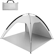Beach Shade Tent for 3-4 Person Beach with UV 50 Protection Sun Lightweight Breathable Tent Shelter for Backpacking Outdoor Beach Hiking Fishing Family Trip Tent