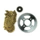 thumbnail image 1 of Engrane 46X15 Cadena 428Hx136L Dorado Set Italika Dm 200 (07-19) Choho, 1 of 2