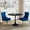 Black Table +2 Gold Blue Chairs, variant on Dining Table Set for 2, 31.5" Round Table with All-Metal Tulip Pedestal Table, Velvet Nailhead Trim Chairs with Stainless Steel Legs, Modern Kitchen Dining Set for Apartment, Small Spaces, Gold Blue
