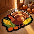thumbnail image 6 of TTJ Fall Pumpkin Maple Leaf Irregular Shaped Floor Mat, 45 X 60 Inch Non Slip Absorbent Entrance Rug Seasonal Foot Carpet For Bathroom Kitchen Porch Front Door Halloween Thanksgiving Home Decor, 6 of 9