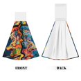 thumbnail image 2 of Sikiie Psychedelic Faces Colorful Hand Towel with Loop Hanging Towel Absorbent Tie Towels for Kitchen Tea Bar Bathroom Decor, 2 of 7