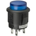 thumbnail image 2 of Pack of 5 CLS-PC11A125S00B Pushbutton Switch SPST-NO Standard, Illuminated Panel Mount, Snap-In, 2 of 2