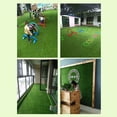 thumbnail image 6 of Artificial Grass Turf Lawn Economy Indoor Outdoor Synthetic Grass Mat 0.6" Pile Height Backyard Patio Garden Balcony Rug, Rubber Backing/Drainage Holes, 6 of 7