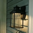 thumbnail image 2 of Vaxcel Freeport Aluminum 1 Light LED Dusk to Dawn Black Outdoor Wall Lantern Clear Glass, 2 of 8