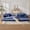 Blue, variant on Convertible Floor Sofa Bed, Foldable Mattress Cloud Couch for Space Saving, Corduroy Compressed Sleeper Sofa Bed, Multi-Functional Folding Bed Couch for Living Room, Small Apartment