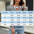 thumbnail image 3 of Women's V-Neck Striped Knit Sweater, Casual Loose Long Sleeve Pullover Top, Red and White, Cozy and Stylish, 3 of 4