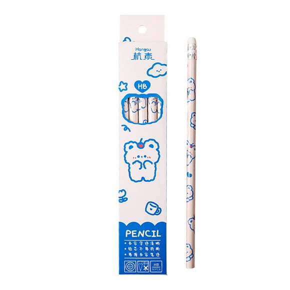 Box Pencil For Elementary School Students Writing Drawing Sketching Pen Student Stationery Pencil With Eraser Pack Of 10