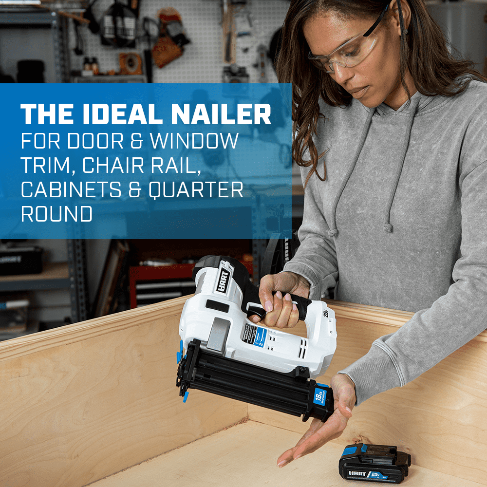 HART 20-Volt 2-inch 18-Gauge Battery-Powered Brad Nailer (Battery Not Included)