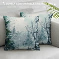 thumbnail image 3 of Orinice Snowy Forest Trees Graphic Decorative Cushion Throw Pillow Cover for Home Couch Living Room Bed Sofa Winter Printed on Both Sides 1PC 24x24in, 3 of 5