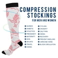 thumbnail image 4 of Haosy Compression Socks for Men Women Knee High Running Socks for Nurse Hiking Recovery Travel Athletic 2 Pairs Pegasus Unicorn Fly, 4 of 9