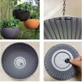 thumbnail image 2 of Cesta colgante, maceta de plástico, jardín de resina circular, maceta colgante para plantas de interior y exterior, 1 paquete de gris plateado, 2 of 5
