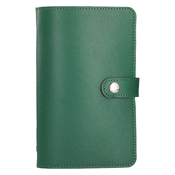 100 Envelope Cash Savings Challenge Binder,Budget Book with 50 Laminated Pages Holds 100 Bills,Leather A5 Size Financial Organizer for Money Saving Goals and Debt Payoff,4.9''x7.28''(Green2)