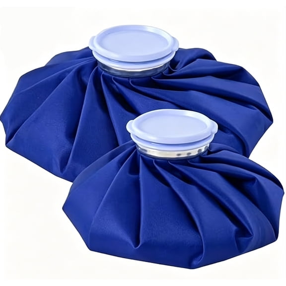 Fu997 Ice Bags Ice Packs for Injuries,Reusable Ice Bags refillable Ice Pack Hot Water Bottle Hot Water Bag for Knee Head Hand Face Pain Relief,Hot Cold Compress,2Packs(9”&11”)