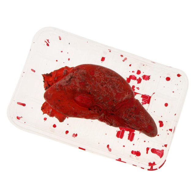 Caja de comida para cortar partes del cuerpo del órgano del hígado - Accesorio de Halloween y decoración de embrujada BLESIY Accesorios de partes del cuerpo de Halloween