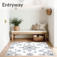 thumbnail image 3 of ODIKA 6'x9' Machine Washable Non-Slip Area Rug, Snowflake Crystal Winter Crochet Hook Latch Kit High Traffic Rug with Pad, Gray, 642480, 3 of 8