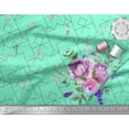 thumbnail image 2 of Soimoi Cotton Duck Fabric Watercolor Flower Geometric Printed Fabric 1 Yard 42 Inch Wide, 2 of 3