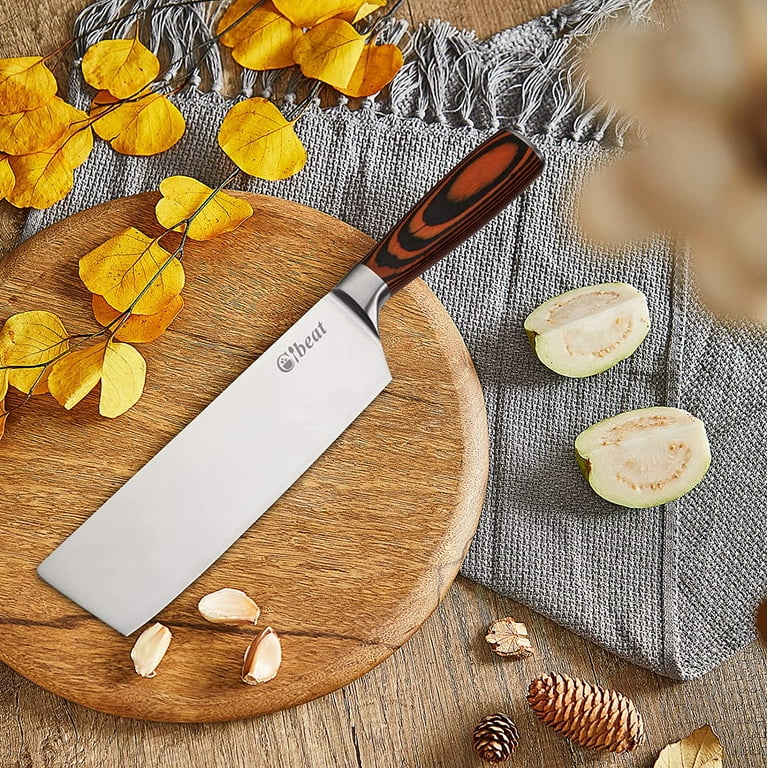 Cooks Standard Kitchen Knife Set with Block 6-Piece, Stainless Steel Forge High Carbon German Blade with Expandable Bamboo Storage Block for Extra