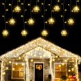 thumbnail image 1 of Luces navideñas Weillsnow 360 LED en forma de carámbano con copos de nieve 8 ml, 1 of 8
