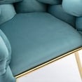 thumbnail image 3 of KOSSMAI Upholstered Side Dining Accent Chair Armchair with Gold Metal Leg For Living Room Bed Room Blue, 3 of 3