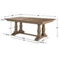 thumbnail image 6 of Uttermost Stratford Transitional Solid Wood Dining Table in Brown, 6 of 7