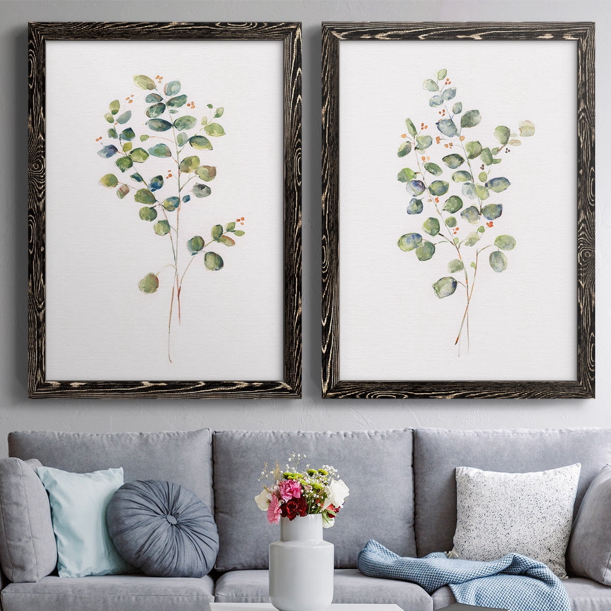 Eucalyptus I - Premium Framed Canvas 2 Piece Set - Ready to Hang