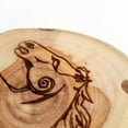 thumbnail image 2 of Celtic Horse Essential Oil Diffuser Decorative Ornament, Natural Tree Slice, 2 of 4