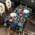 thumbnail image 2 of Pioneer Flower Floral Print Pattern Rectangle Tablecloth 60"x102", Waterproof Polyester Table Cloth, Wipeable Spillproof for Dining Camping Indoor Outdoor, 2 of 6