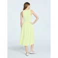 thumbnail image 2 of Scoop Women's and Women's Plus Stretch Cotton Blend Midi Basque Dress, Sizes XS-XXL, 2 of 4