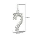 thumbnail image 4 of Personalized 7 Number Necklace 0.35 Ctw Natural Polki Diamond 925 Silver Pendant, 4 of 5