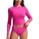 thumbnail image 1 of Camiseta de Natación CRZ YOGA Hibiscus Morado Talle S, 1 of 4
