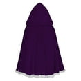 thumbnail image 3 of Oalirro Hood Cape for Party Holiday Lace Solid Color Hooded Short Velvet Cape Hood Cape Halloween Christmas Fancy Cloak with Hood, 3 of 5