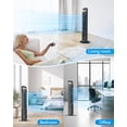 thumbnail image 3 of NFTIGB 40 inch Tower Fan for Home, 70° Oscillating Standing Floor Fan with Remote, 5 Speeds 3 Modes with Remote Bladeless Fan, New, 3 of 10