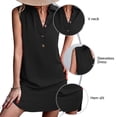 thumbnail image 2 of Vestido Sin Mangas Con Cuello En V Vestido Sin Mangas Verano Con Cuello En V Vestido Sin Mangas Mujer Transpirable Casual Corto Vestido Sin Mangas Dividido Para Fiesta En La Playa, 2 of 5