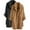 Gray, variant on Men's Warm Long Coat Loose Collar Furry Lapel Button Closure Casual Outerwear Perfect for Work Date Daily Leisure Comfortable Windbreaker Gray L