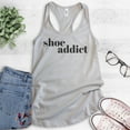 thumbnail image 2 of Shoe Addict Tank Top, Ladies Racerback Tank Top, Shoe Lover Tank, Silver Gray, Medium, 2 of 3