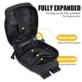 thumbnail image 4 of Tactical Molle Pouch Military Waist Pack First Aid Kits Bag Medical Pouch Outdoor EDC Tool Pack Hunting Camping Emergency Bag Tw,Black, 4 of 5