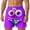 18-Purple, variant on ibiyuan Funny Cartoon Face Print Mens Swim Trunks Elastic Waist Mens Bathing Suits Lightweight Drawstring Waist Beach Swimwear Mens Shorts