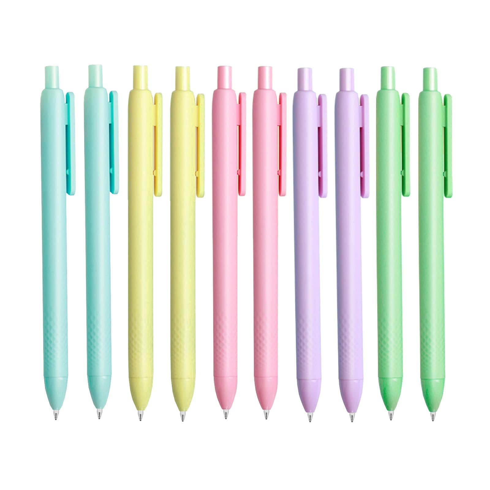 Ddaowanx Colored Gel Ink Pens,9 Colors Pastel Retractable Pretty Journaling  Pens, Medium Point 0.7 mm Gift Pens,Cute Highlighters School Supplies