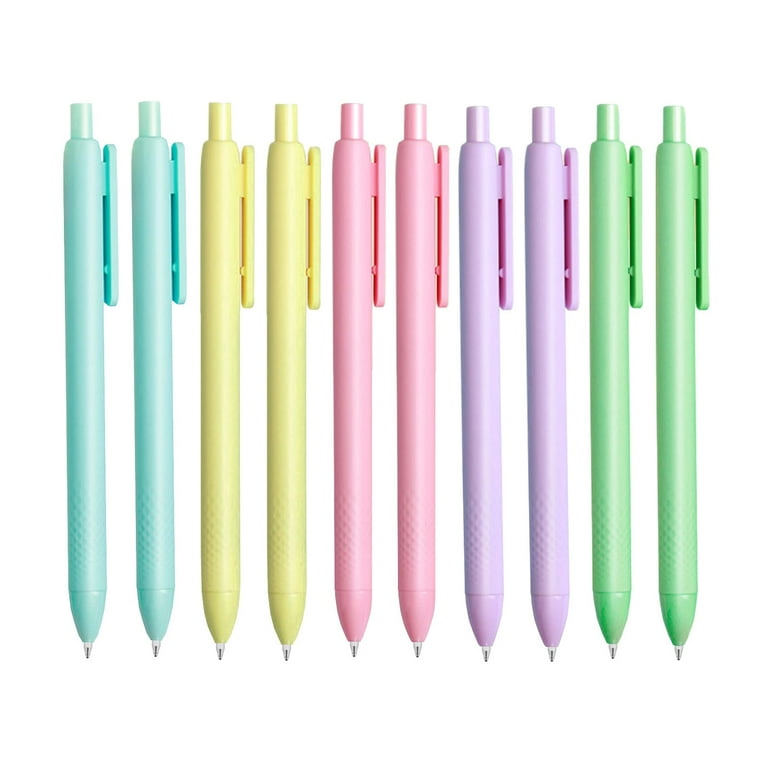 Shuttle Art Colored Retractable Gel Pens, 8 Pastel Ink Colors, Cute Pens 0.5mm Fine Point Quick Drying for Writing Drawing Journaling Note Taking