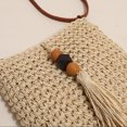 thumbnail image 2 of Compradores Informales para Mujeres Bolsillo Satchel Cruzada Paja Con Borla, 2 of 9