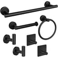 thumbnail image 1 of de Baño Set de 304 Acero Inoxidable 7 Piezas: Juego de de Accesorios de Baño, Toallero de Barra 41cm+ Portarrollos para Papel +Anillo de Toalla+ 4 Ganchos para Hogar, Hotel, Cocina, 1 of 7