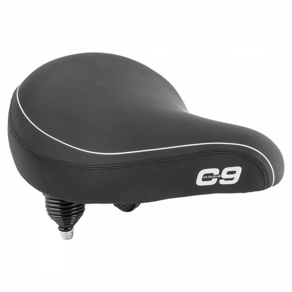 Cloud-9 Unisex Bicycle Comfort Seat Cruiser, Springs, Multi-Stage Foam Black