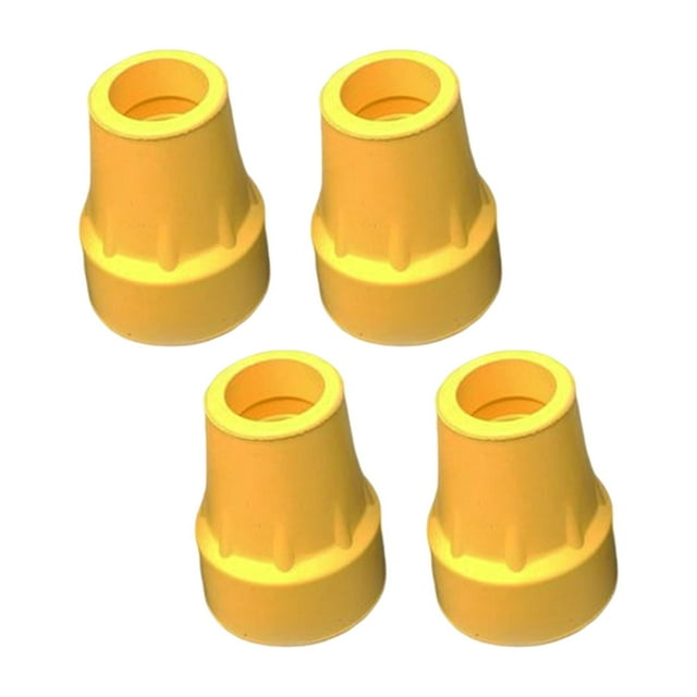 Milaget 4 Pieces 7/8inch Rubber Tips Replacement for Uneven or Loose Ground Yellow