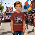 thumbnail image 2 of Huowey Boys Youth Graphic Tees 4Th Of July Shirt Short Sleeve Casual Crewneck Loose Fit Base Top Stylish Celebrate National Flag Print 250Th Anniversary T-Shirt Independence Tshirts,10-11 Years, 2 of 4
