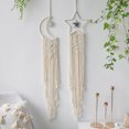 thumbnail image 6 of Macrame Wall Hanging, Moon Dream Catcher with LED Light, Handmade Woven Dream Catcher, Boho Dream Catcher, Home Decoration,Sun and Moon + Natural Stone, 6 of 7