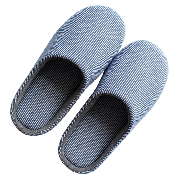 Masteelf Men's Striped Slippers Blue Striped Slippers Lovers 29.00X10.00X1.50CM
