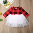 thumbnail image 4 of Christmas Kids Baby Girl Festival Xmas Party Dress Xmas Plaids Dress Clothes, 4 of 5