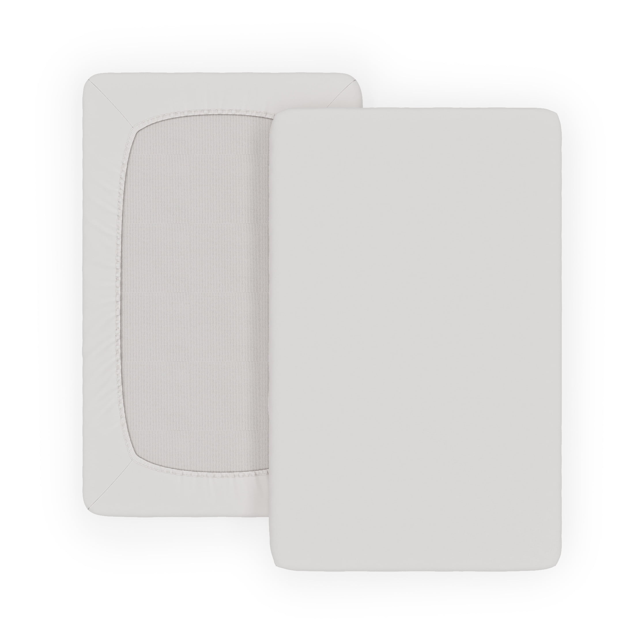 Foundations SafeFit Compact Crib Sheets, 100% Cotton, Heavy-Duty Elastic, 6-Pack, White