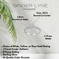 thumbnail image 5 of Round Engagement Ring for Women by Ginger Lyne .5 Ct Simulated Diamond Sterling Silver Wedding Rings, 5 of 6